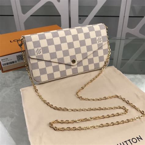 lv azur pochette|Pochette Félicie Damier Azur Canvas .